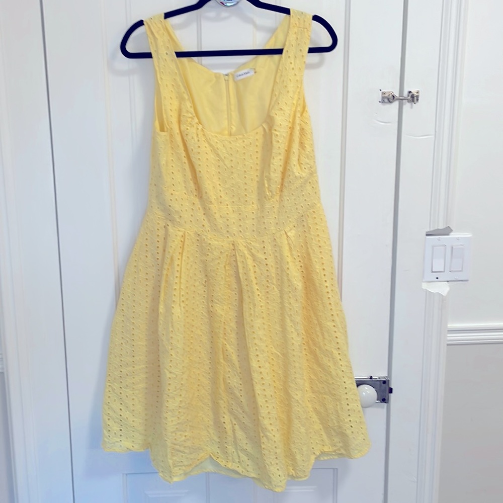 Calvin Klein yellow dress
